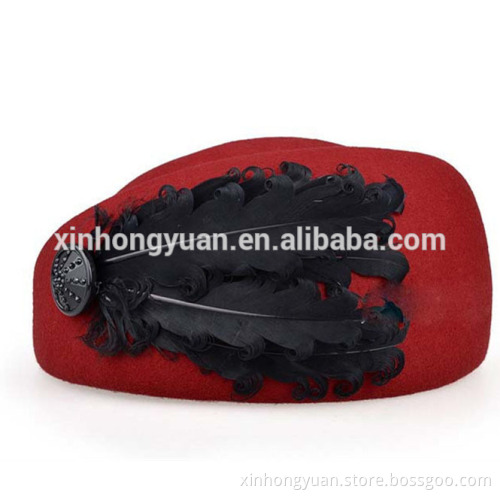 fashion Wool Felt Pillbox Air Hostesses Beret Hat Party Base Cap